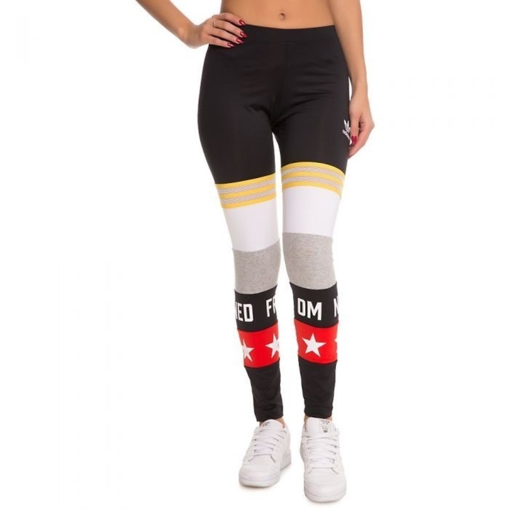 Adidas Rita Ora Legging Womens Medium M Black Banned From Normal Graphic Workout
